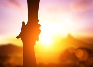 Silhouette,Of,Helpping,Hand,And,Hope,Concept,And,International,Day